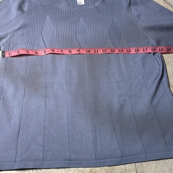 Pendleton light blue grayish short sleeve sweater size L - Picture 5 of 6